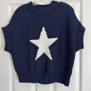 Maeve Navy Sweater with White Star